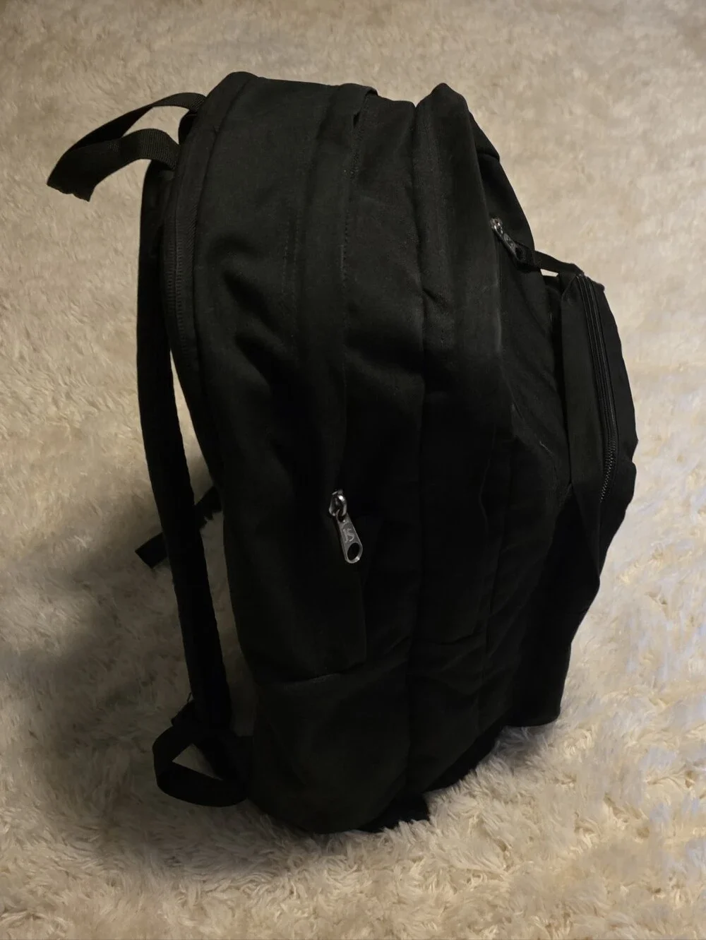 Jansport Black Everyday Backpack 2 Large Openings with Front Organizer Pocket